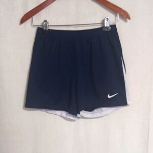 Nike Dri Fit Navy and White Slim Fit Athletic Short Size Small